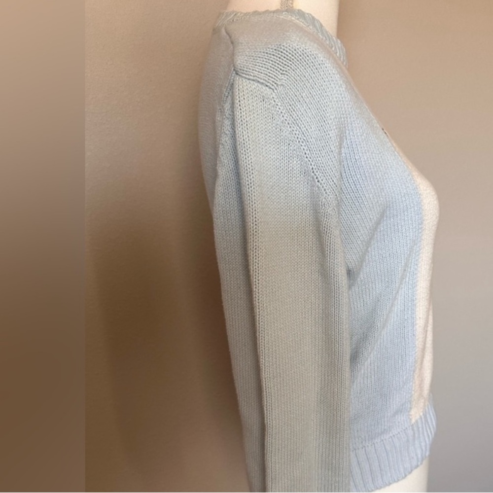 BURBERRY LONDON Colorblock Logo Knit Sweater $1,200MSRP - Picture 5 of 14